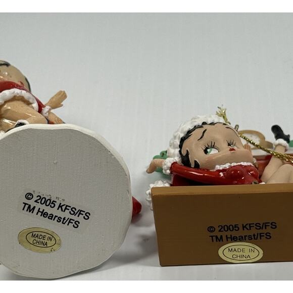Betty Boop Christmas Holiday Ornaments Lot of 4 Danbury Mint & KFS/FS 2005 - Picture 7 of 8